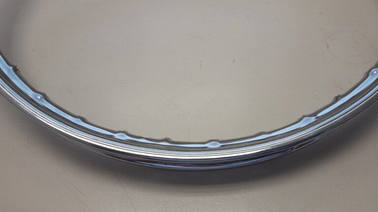 Moped rim / 16 Inch (1.2X16 / 30X406) / 36GTS / Italcerchio / UNI / Chromed /