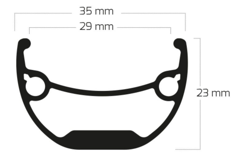 Felge / 584X29C / 32GTS / Doppelwandig / No eyelets / Rigida - Ryde / Andra 29 / Schwarz / disc