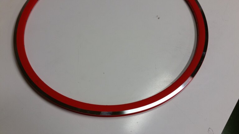 Rim / 622X13C / 28GTS / Double-walled / No eyelets / Rigida - Ryde / DP18 / Red / Brake surface