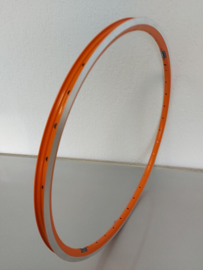 Rim / 622X19C / 36GTS / Double-walled / No eyelets / Rigida - Ryde / Andra 20 / Orange / Brake surface