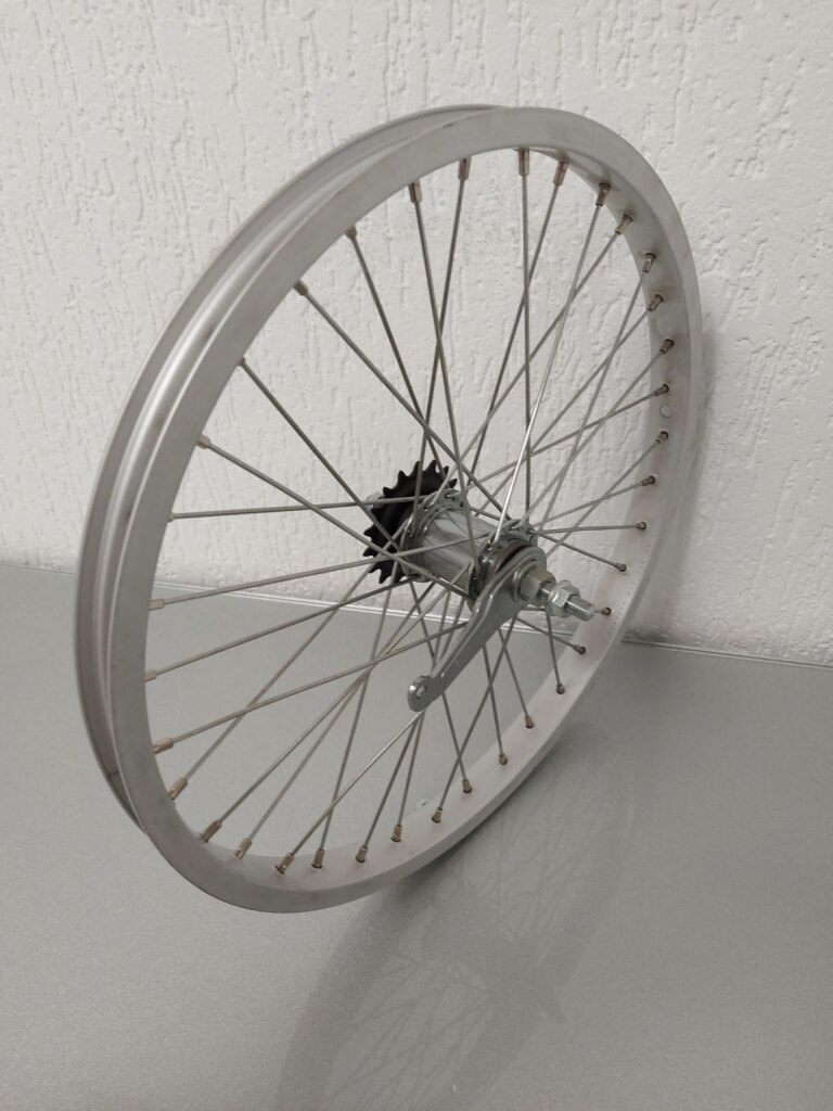 Roue arrière / 406x25C / Ryde AS36 / Argent / Shimano / CB-E110 / 1S / 116 MM / Frein à rétropédalage