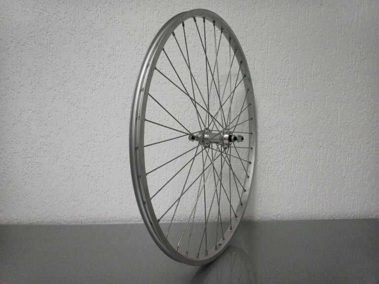 Hinterrad / 590X19C / Rigida - Ryde / Parallex / Silber / Sunrace / Others / Freewheel 5-S / 110 MM / Felgenbremse / City