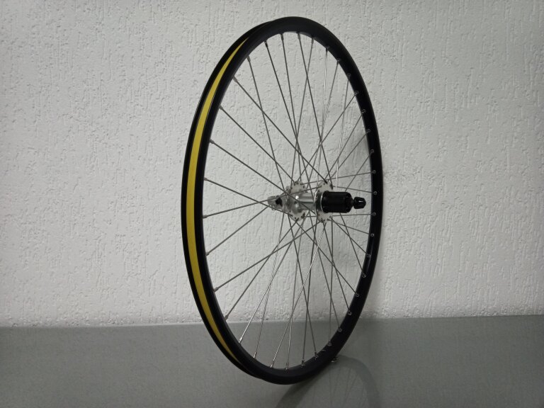 Rear wheel / 559X21C / Rigida - Ryde / Taurus / Black / Shimano / FH-C501 Nexave / HG Body 35 MM / 135 MM / Disc (6 bolts) / MTB - Tour