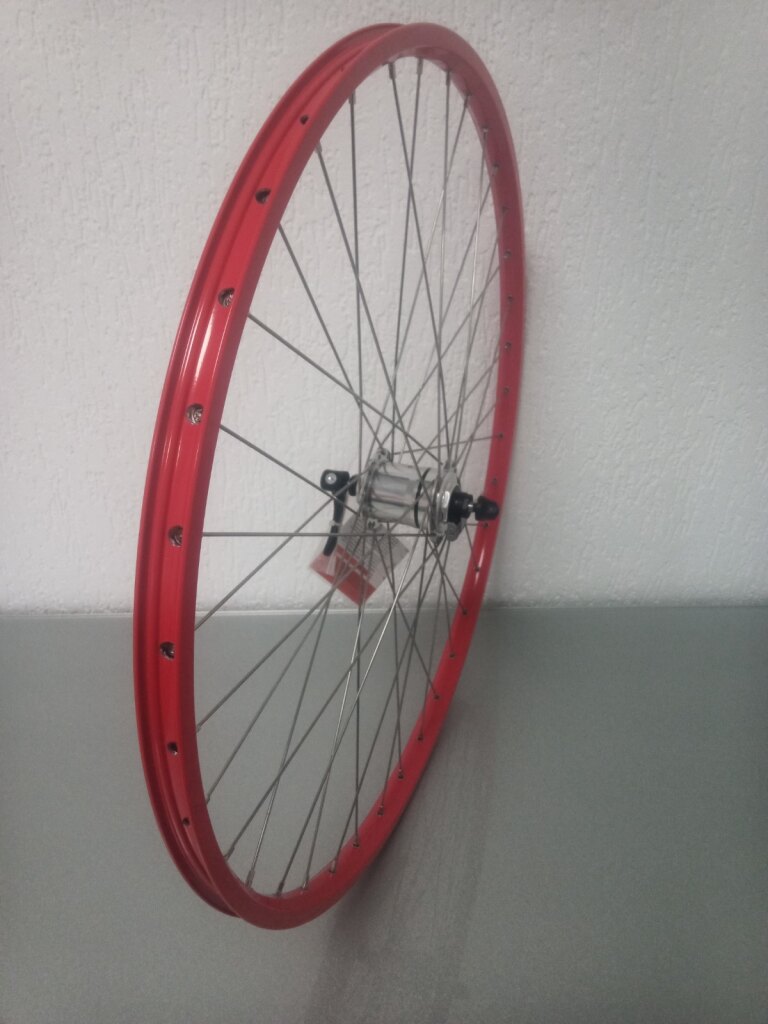 Voorwiel / 622X19C / Rigida - Ryde / ZAC Pro / Rood / Shimano / DH-1N70 6V-1.5W Dynamo /  / 100 MM / Velgrem / City