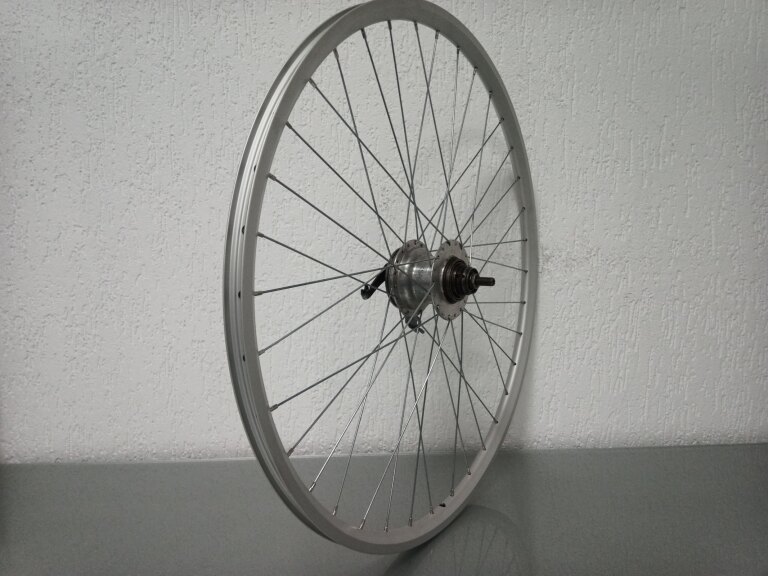 USED Rear wheel / 622X19C / Rigida - Ryde / Star XS19 / Silver / Sachs / Torpedo / 3S / 118 MM / Drum Brake 70 MM / City