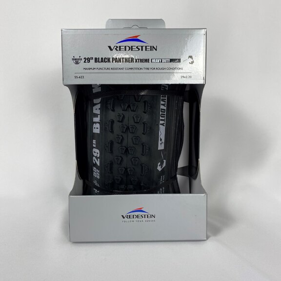 Tire / 29X2.20 Inch (ETRTO 55-622) / Vredestein / Black Panther Xtreme Heavy Duty TLR / Black / Folding tire / E-MTB / E-Bike 