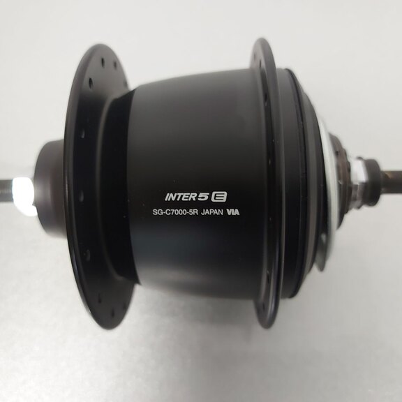 Rear hub / 131 MM / Fixed axle 203 MM / Rollerbrake + rimbrake / 32GTS / Shimano / Nexus Inter 5 SG-C7000-5R / black / City 