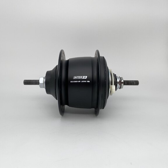 Rear hub / 131 MM / Fixed axle 203 MM / Rollerbrake + rimbrake / 32GTS / Shimano / Nexus Inter 8 SG-C6001-8R / black / City 