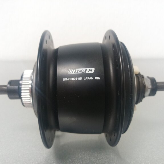 Achternaaf / 132 MM / Vaste as 187 MM / Disc (Centerlock) / 32GTS / Shimano / Nexus Inter 8 SG-C6001-8D / 8S / Zwart / City 