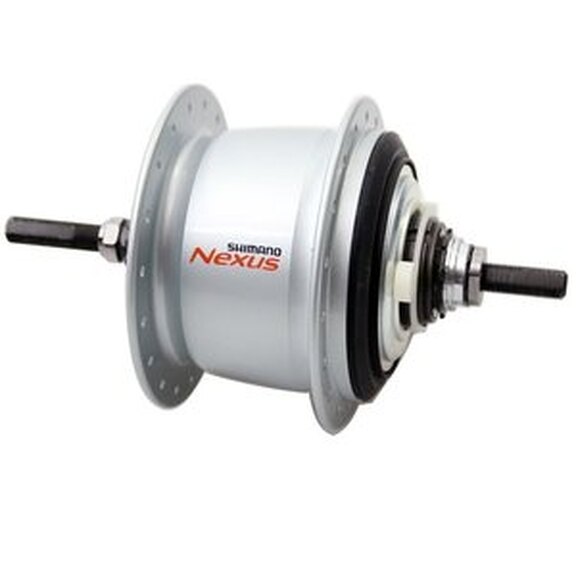 Rear hub / 127 MM / Fixed axle 180 MM / Rollerbrake / 36GTS / Shimano / Nexus Inter 7 SG-C3001-7R / 7S / Silver / City 