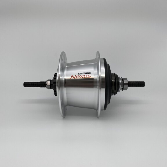 Rear hub / 127 MM / Fixed axle 180 MM / Rollerbrake / 36GTS / Shimano / Nexus Inter 7 SG-C3001-7R / 7S / Silver / City 