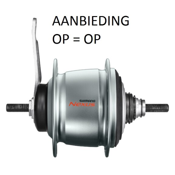 Achternaaf / 131 MM / Vaste as 187 MM / Terugtraprem / 36GTS / Shimano / Nexus Inter 8 SG-C6001-8C / 8S / Zilver / City 