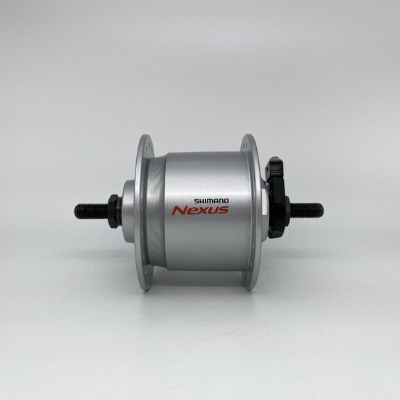 Front hub / 100 MM / Fixed axle 140 MM / Rim brake / 36GTS / Shimano / DH-C3000-3N-NT 6V-3.0W Dynamo / Silver / City 