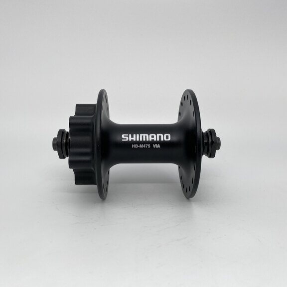 Front hub / 100 MM / Drop axle / Disc (6 bolts) / 36GTS / Shimano / HB-M475 Deore / Black / MTB - Tour 