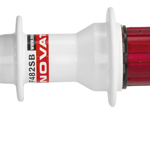 Moyeu arrière / 130 MM / Axe tombant / Frein sur jante / 24GTS / Novatec / F482SB-11S / HG Body 36,85 MM / Blanc / Race 