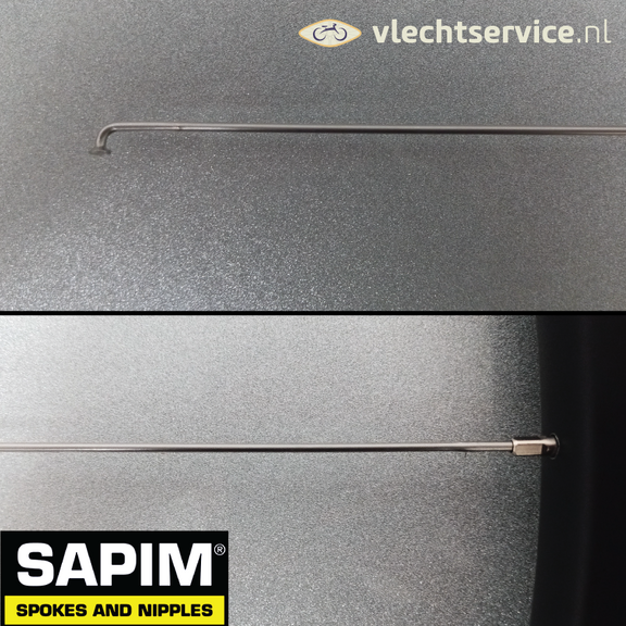 Sapim Race 14G 2.0 - 1.8 - 2.0 MM Acier Inox Transparent - Tétines transparentes 