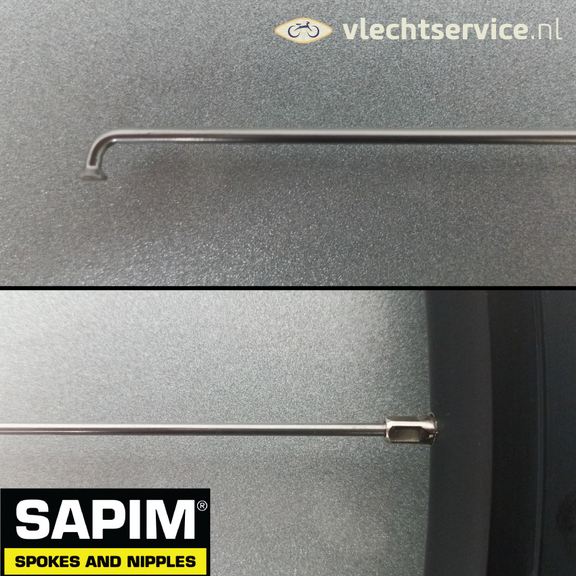 Sapim Leader 13G of 14G 2.3 of 2.0 MM RVS Blank - Blanke nippels 