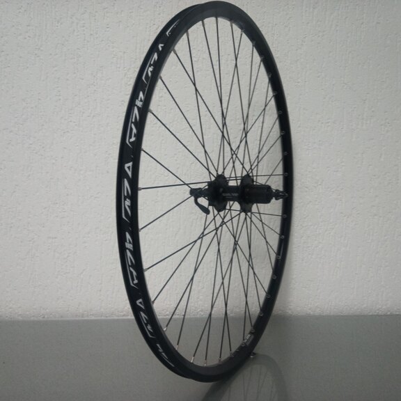 Hinterrad / 622X19C / Rigida - Ryde / ZAC 2000 / Schwarz / Shimano / FH-M475 Alivio / HG Body 35 MM  / 135 MM / Disc (6 Schrauben) / Tour 