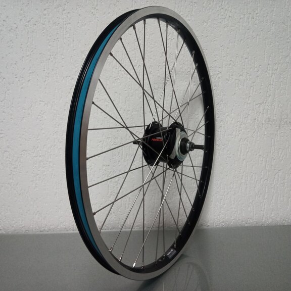 Roue arrière / 559X25C / Rigida - Ryde / Andra 40 / Noir / Shimano / Nexus Inter 8 SG-C6001-8R / 8S / 131 MM / Frein à rouleaux ou Frein sur jante / Cargo 