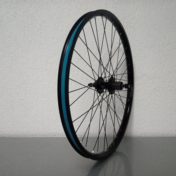 Rear wheel / 559X25C / Rigida - Ryde / Andra 40 / Black / BQ / BQ-RH30007 / HG Body 35 MM / 135 MM / Disc (Centerlock) / Cargo 