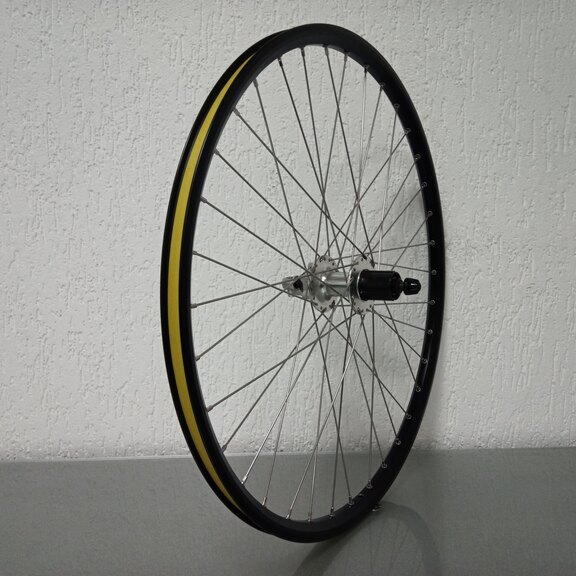 Achterwiel / 559X21C / Rigida - Ryde / Taurus / Zwart / Shimano / FH-C501 Nexave / HG Body 35 MM / 135 MM / Disc (6 bout) / MTB - Tour 