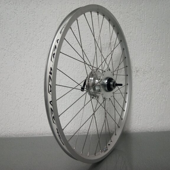 Hinterrad / 559X25C / Rigida - Ryde / Big Bull / Silber / Sturmey Archer / XL-RD3 / 3S / 118 MM / Trommelbremse 90 MM / Cargo 