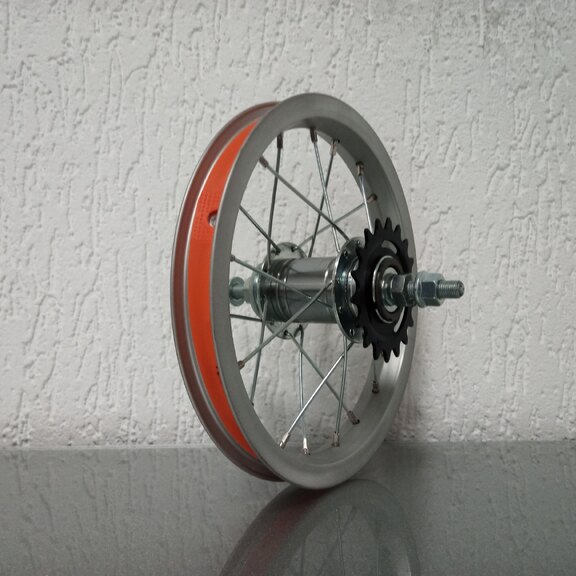 Rear wheel / 203X21C / Import / UNI / Silver / KT / Hi Stop / 1S / 110 MM / Coaster brake / Kids 