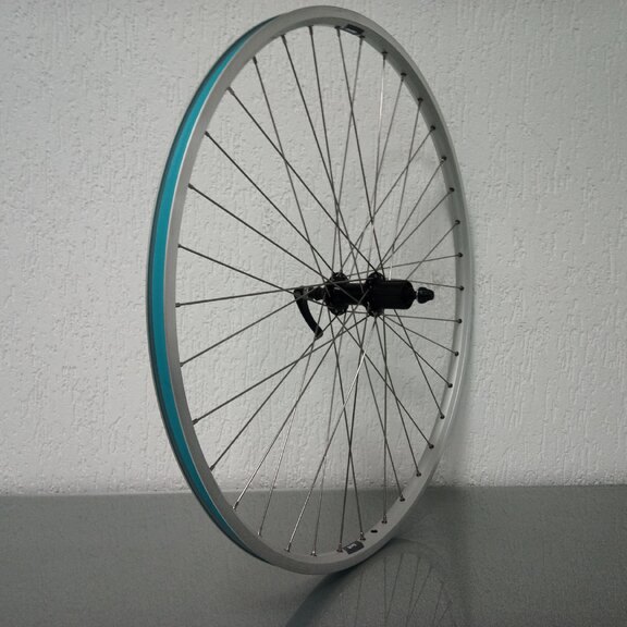 Roue arrière / 622X19C / Rigida - Ryde / ZAC 19 / Silver / Blaps / R19R36 / HG Body 35 MM / 135 MM / Frein sur jante / Tour 