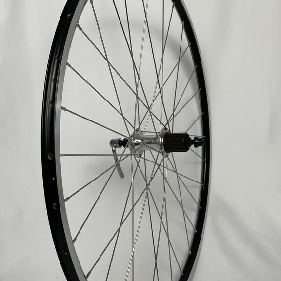 Achterwiel / 622X13C / Rigida - Ryde / Racer / Zwart / Shimano / FH-2200 / HG Body 35 MM / 130 MM / Velgrem / Race 