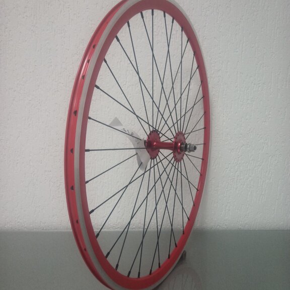 Front wheel / 622X15C / Rigida - Ryde / DP18 / Red / Sturmey Archer / HBT31 / 100 MM / Rim brake / Fixy - Singlespeed 