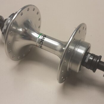 Rear hub / 130 - 120 MM / Fixed axle 163 MM / Rim brake / 32GTS / Miche / Primato Flip-Flop / 1S / Silver (Polished) / Fixy - Singlespeed