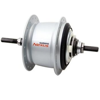 Achternaaf / 127 MM / Vaste as 180 MM / Rollerbrake / 36GTS / Shimano / Nexus Inter 7 SG-C3001-7R / 7S / Zilver / City