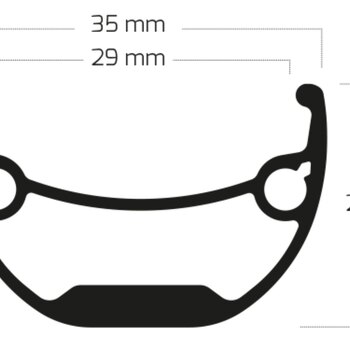 Felge / 584X29C / 32GTS / Doppelwandig / No eyelets / Rigida - Ryde / Andra 29 / Schwarz / disc