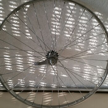 Rear wheel / 635X22C / Van Schothorst / ST32 RVS / Silver / Shimano / CB-E110 / 1S / 100 MM / Coaster brake / City