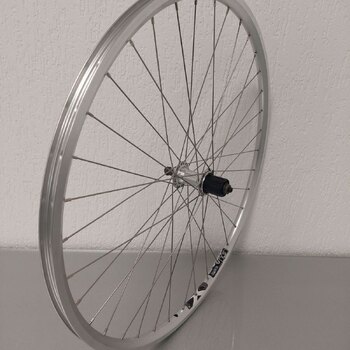 Rear wheel / 622X19C / Rigida - Ryde / Star XS19 / Silver / Kun Teng / Others / HG Body 31 MM / 135 MM / Rim brake / City