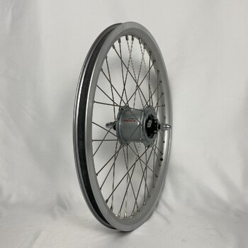 Roue avant / 406X19C / Rigida - Ryde / Stratos / Argent / Shimano / DH-C6000-3R-N 6V-3.0W Dynamo / / 100 MM / Rollerbrake / Cargo