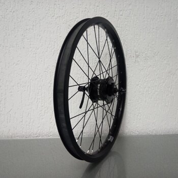 Front wheel / 406X25C / Rigida - Ryde / Andra 40 / Black / Shimano / DH-3D37-QR 6V-3W Dynamo / 100 MM / Disc (Centerlock) / Cargo