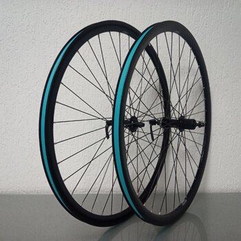 Paire de roues / 622X19C / Rigida - Ryde / Dutch 19 / Noir / Shimano / FH-TX505 Tourney / HG Body 35 MM / 135 MM / Disc (Centerlock) / Tour